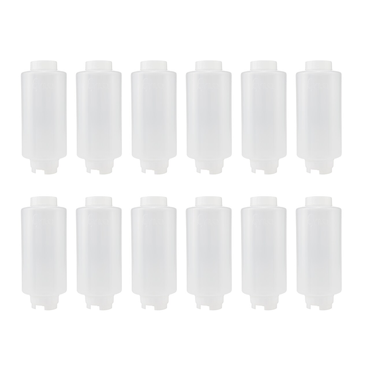 Creative Mark Cylo FIFO Squeeze Bottle -Empty - 12 Pack - 32 oz. Inverted Squeeze Bottle with Air-Tight Non-Drip Silicone Valve; Acrylic Paint, Sauce & Condiment Bottles for Painters and Food Industry